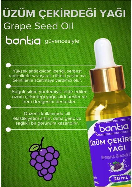 Üzüm Çekirdeği Yağı 20 ml - %100 Saf Soğuk Sıkım - Yaşlanma Karşıtı, Kolajen Destek, Cilt Saç modelleri