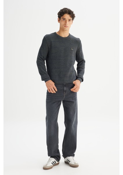 Pamuklu Regular Fit Normal Kesim Bisiklet Yaka Triko Kazak fiyatları