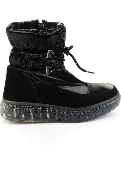 Parlak Siyah Kadın Bot & Bootie K02102031467