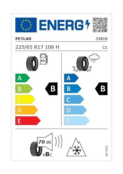 Petlas 225/65R17 106H Reinf. Explero Winter W671 Kış Lastiği (Üretim Yılı: 2025 ) fiyatları