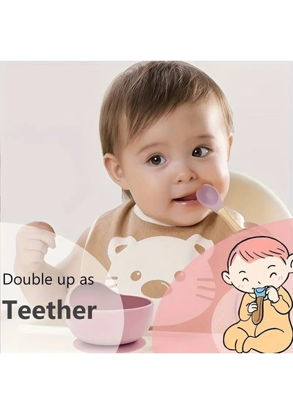 Doğal Ahşap & Yumuşak Silikon Uçlu Bebek Mama Seti fiyatları