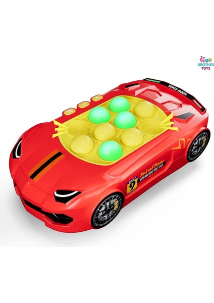 Işıklı Popit Oyun Konsolu Pop It Oyuncak Araba Model Konsol