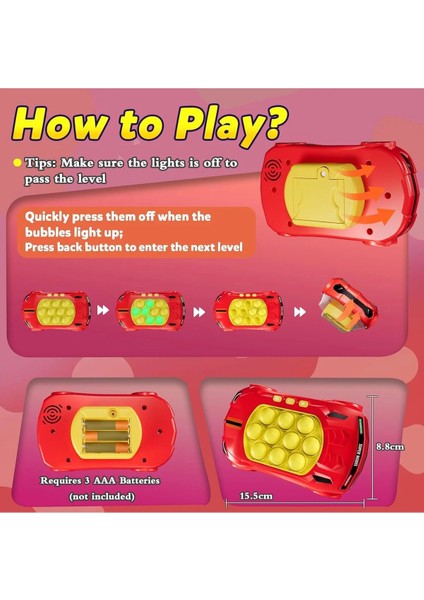 Işıklı Popit Oyun Konsolu Pop It Oyuncak Araba Model Konsol fırsatları