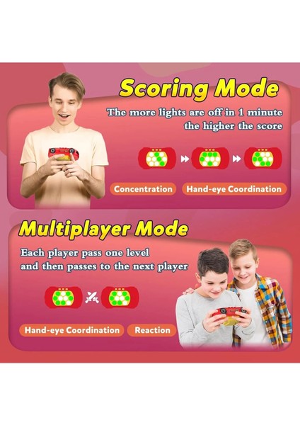 Işıklı Popit Oyun Konsolu Pop It Oyuncak Araba Model Konsol