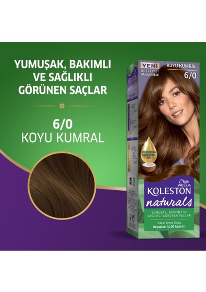 Naturals Saç Boyası Koyu Kumral 6/0 fiyatları