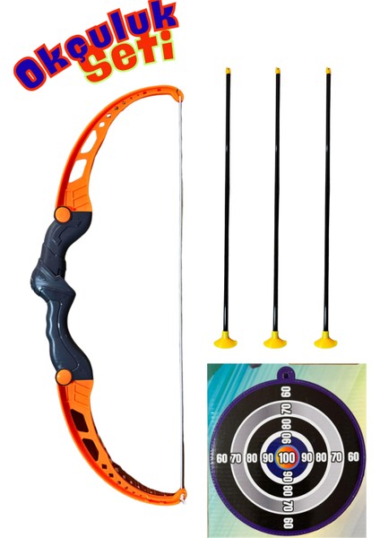 Okçuluk Seti Çocuk Okçuluk Oyunu 3 Ok ve Hedef Tahtalı Kutulu