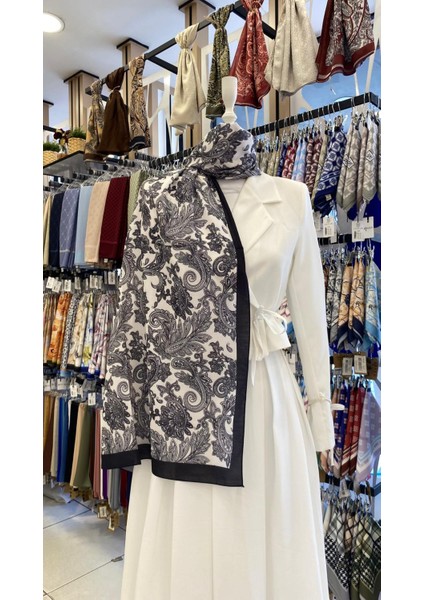 Etnik Asalet Şal Siyah Eşarp