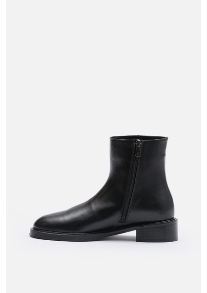 Bestyle Manifest Kadın Siyah %100 Gerçek Deri Bot modelleri