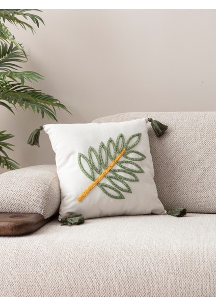 Comfort Punch Yaprak Desenli Kırlentkılıfı 45 X45
