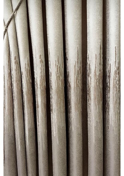 Alevli Pano Fon Perde Krem Renk 1 / 3 Sık Pileli ( Tek Kanat ) Pano, Fon, Tül, Perde, indirimleri