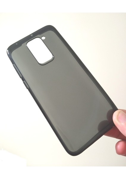 ESLIFETECH26AKSESUAR Redmi Note 9 Uyumlu Transparent Silikon Kılıf-Füme modelleri