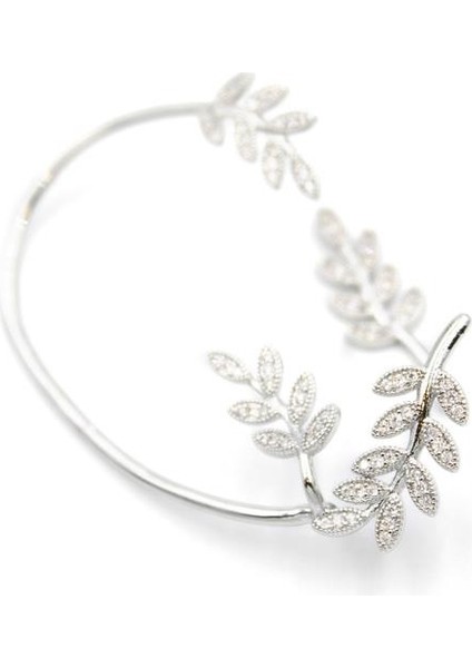 Yaprak Kıkırdak Küpe - Gümüş