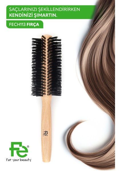 Ahşap Fırça 113 Beyaz, Dayanıklı ve Şık Temizlik Aracı