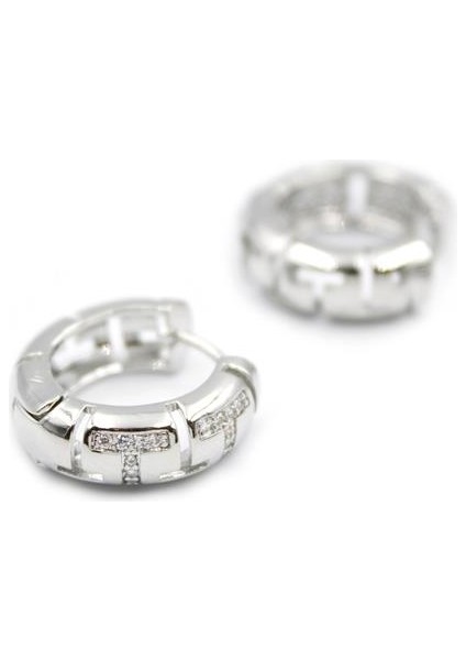 Taşlı Halka Küpe - Gümüş fiyatları