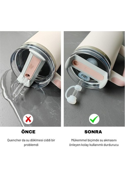 Quencher Uyumlu 3’lü Silikon Set – Sızdırmaz Tıpa, Pipet Koruyucu ve Taban Kılıfı indirimleri