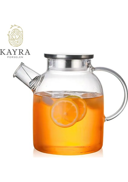 Çelik Kapaklı Borosilikat Cam Demlik 1500ML ROYALEKS-CM-2003 fiyatları