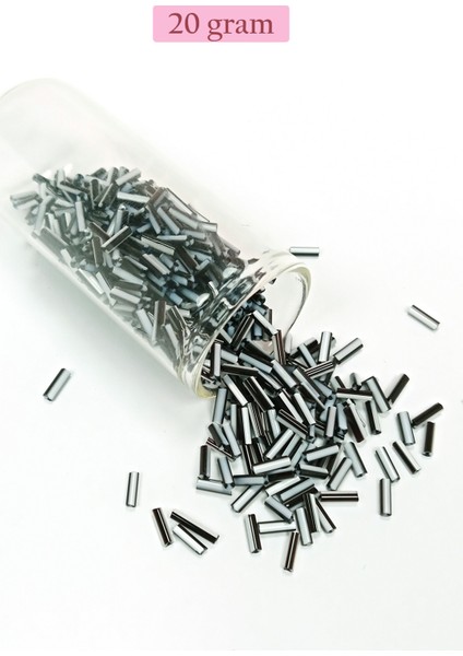 Uzun Boru Kesme Boncuk Çap 2mm Uzunluk 10 mm - 4 Renk - Toplam 80 Gram - BNC432 fiyatları