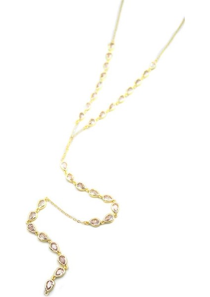 Damla Taşlı Y Kolye - Altın fiyatları