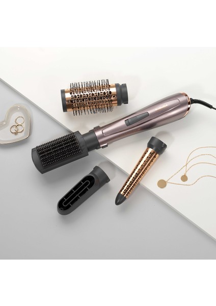 Hava Üflemeli Saç Şekillendirici Set, 1000W, 4 Başlık, Iyon Teknolojisi modelleri