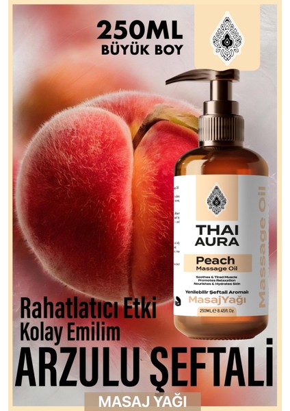 Aromaterapi Etkili Şeftali Aromalı Masaj Yağı 250ML – Afridizyak Etkili Rahatlatıcı ve Bakım