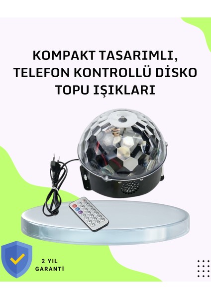 Ev ve Parti Için Masaüstü Bluetooth Disko Topu Işık Gösterisi