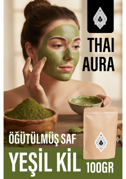 Saf Öğütülmüş Yeşil Kil 100 gr – Cilt Arındırıcı, Detoks ve Maske Için %100 Doğal