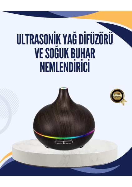 LED Işıklı Sessiz Çalışan Soğuk Buhar Nemlendirici