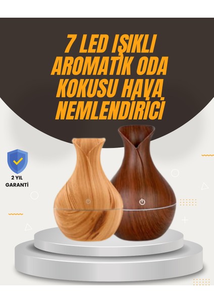 Aromaterapi Özellikli Ultrasonik Taşınabilir Oda ve Ofis Nemlendirici
