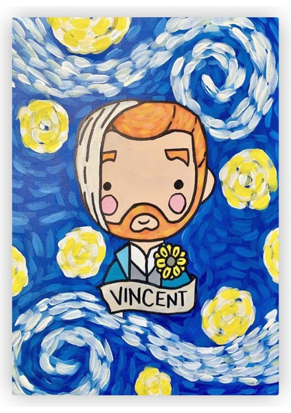 Minik Vincent Van Gogh Ahşap Poster 20 x 29 cm