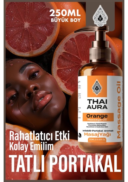 200ML Yenilebilir Portakallı Masaj Yağı Afrodizyaketkili Spa Masaj Yağı Rahatlatıcı Nemlendirici
