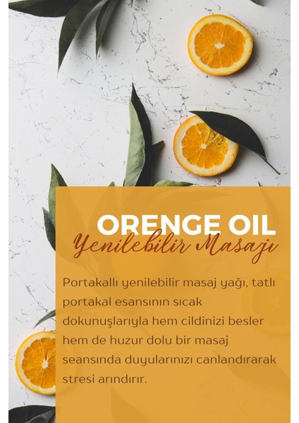 200ML Yenilebilir Portakallı Masaj Yağı Afrodizyaketkili Spa Masaj Yağı Rahatlatıcı Nemlendirici