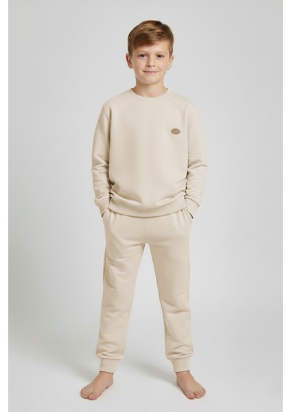 Bisiklet Yaka Erkek Çocuk Eşofman Takımı - 16004
