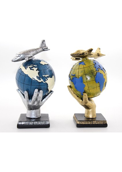 Polyester Uçaklı Dünya Küre