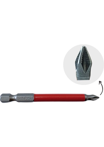 Vandor Anti Slip Bit Kaydırmaz Bits S2 Yüksek Kalite Çelik Ph1-75 ( 1 Adet ) fiyatları