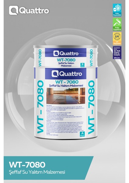 Quattro WT-7080 Şeffaf Su Yalıtım Malzemesi