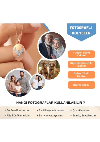 Fotoğraflı Açılabilir Anka Kuşu Rose Gümüş Kolye indirimleri