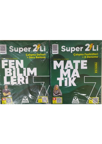 Örnek Akademi 7. Sınıf Fen Bilimleri+ Matematik Çalışma Defteri Soru Bankası