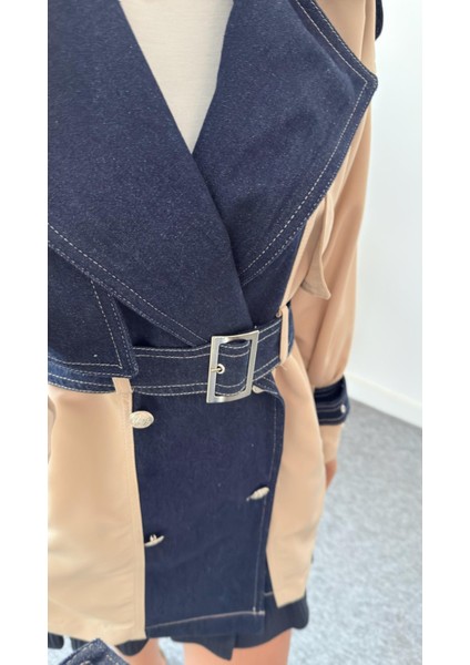 Keyymod Kadın Kot Garni Detaylı Gabardin Trençkot fırsatları