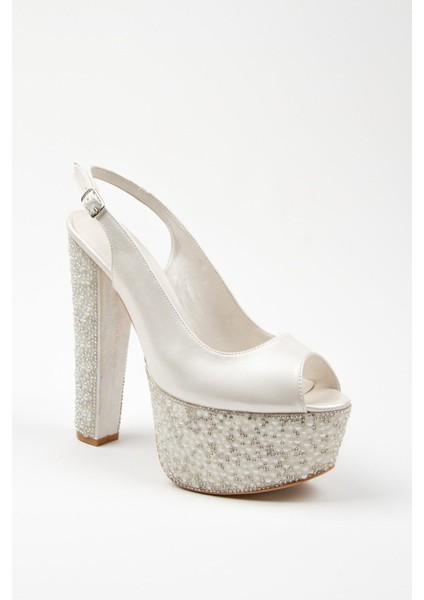 Cilt Ökçe Poli Inci Topuklu Kadın Abiye Ayakkabı 5018E fiyatları