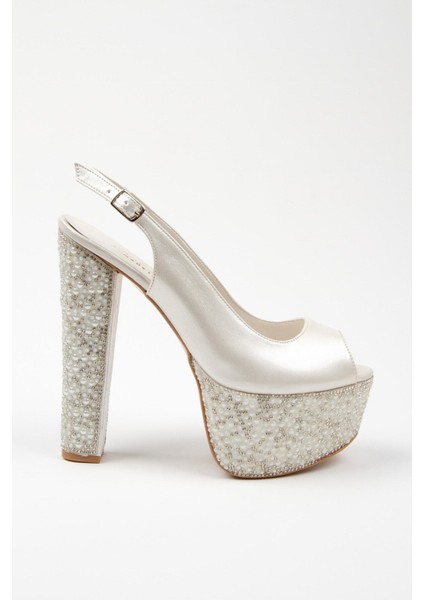 Cilt Ökçe Poli Inci Topuklu Kadın Abiye Ayakkabı 5018E modelleri