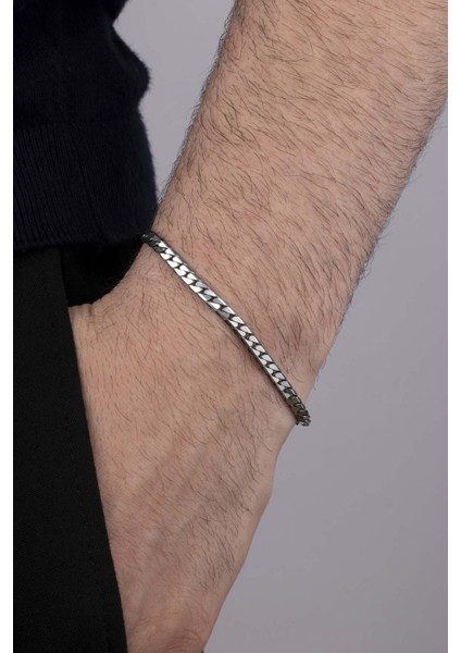Gurmet Zincir Erkek Gümüş Bileklik
