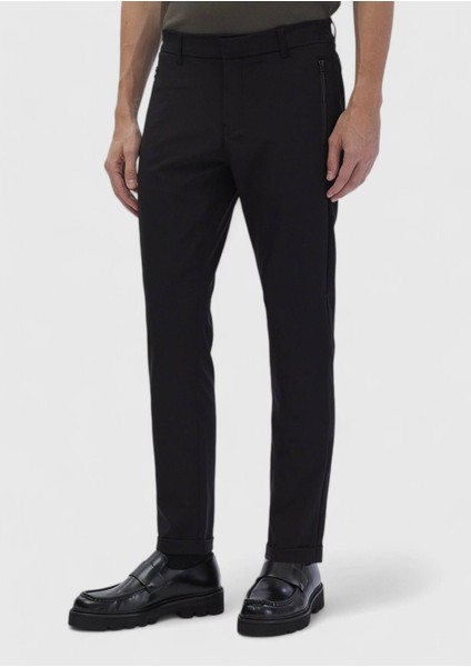 Siyah Düz Örme Jogging Fit Casual Pantolon fiyatları