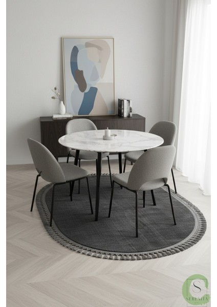 Post/peluş Yıkanabilir Kaymaz Taban Yumşacık Antrasit Örgü Oval Saçaklı Modern ve Şık Salon Oturma Odası Mutfak Çocuk Odası Koridor Antre Halısı