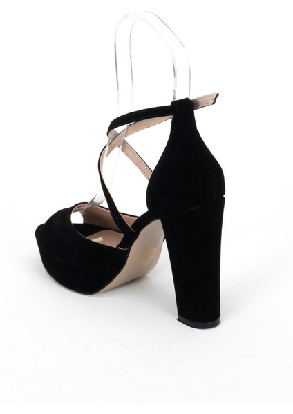 Siyah Süet Kadın Abiye Ayakkabı 2014E fırsatları