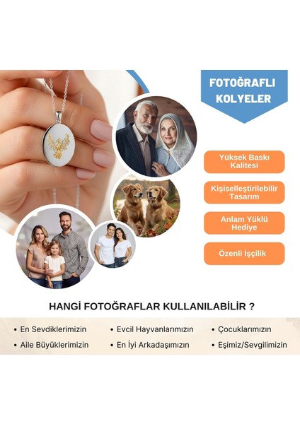 Fotoğraflı Açılabilir Anka Kuşu Beyaz Gümüş Kolye indirimleri