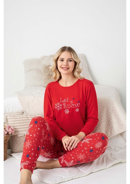 Kadın Bisiklet Yaka Düğmesiz Kışlık Termal Bilek Manşetli Jogger Uzun Kol Cepli Pijama Takımı fırsatları