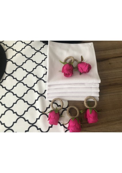 Sofra Sunum Seti Beyaz Moroccan Desenli Takım indirimleri