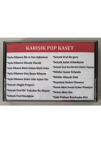 Türkçe Pop Özel Dolum Kaset (Dönem Dolum Kaset Şarkı Listesi Kaset Kapağındadır) Ref:13