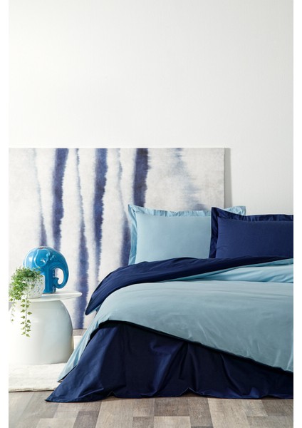 Colormix Duz Tek Kişilik Nevresim Takımı - Aqua Lacivert fiyatları