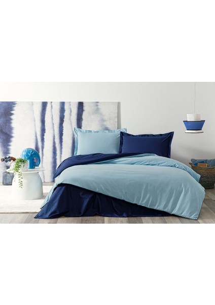 Colormix Duz Tek Kişilik Nevresim Takımı - Aqua Lacivert modelleri